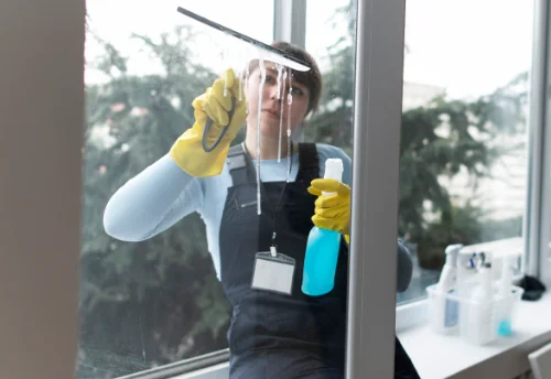 Nettoyage de vitres intérieures et extérieures aux Bréseux